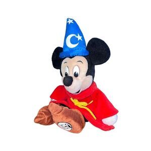 Disney World Classic Fantasia Sorcerer Mickey 12” Stuffed Plush Animal Wizard